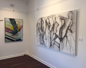 latest artwork from the current exhibition